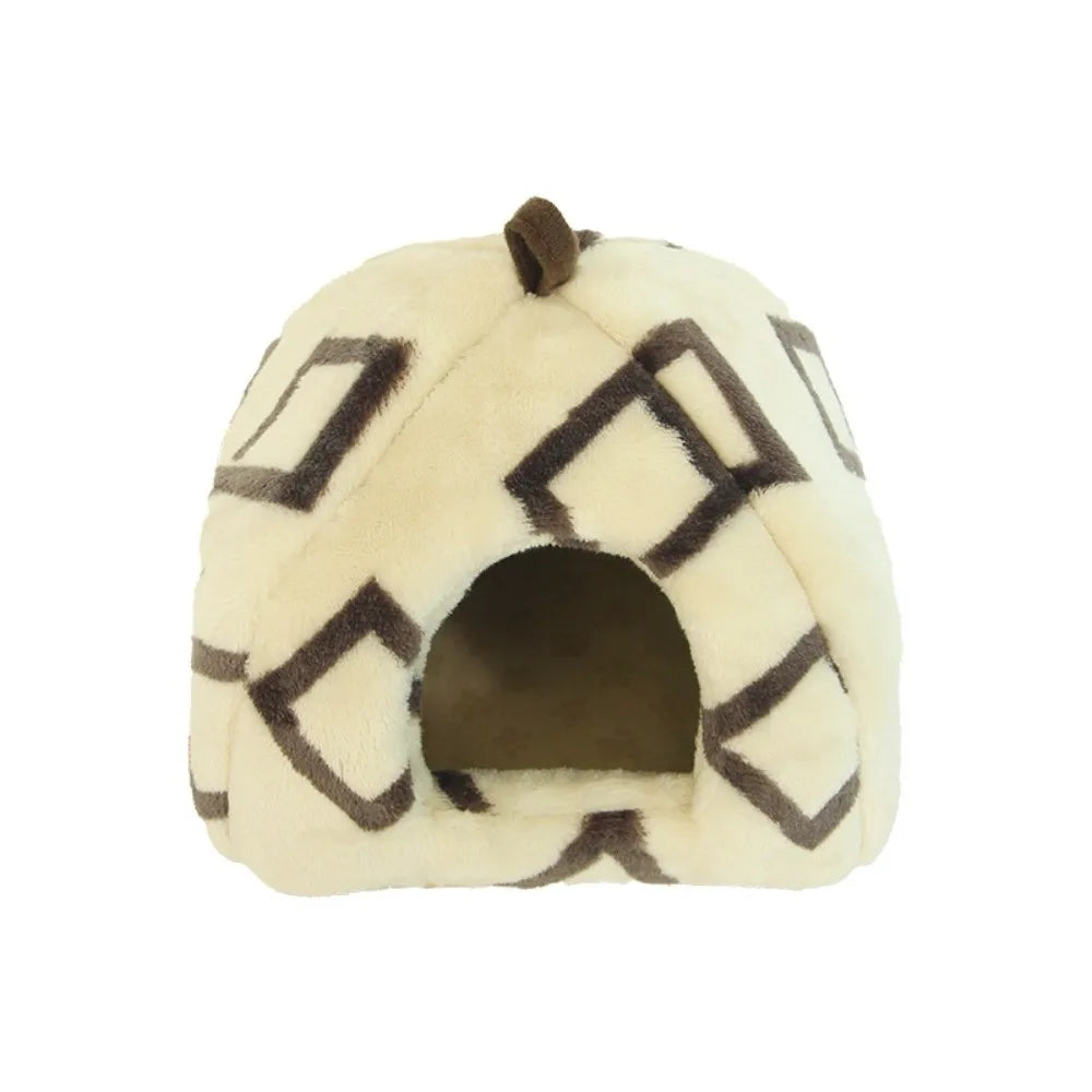 Coral Fleece Hamster Hideaway Bed – Plush Small Pet Nest