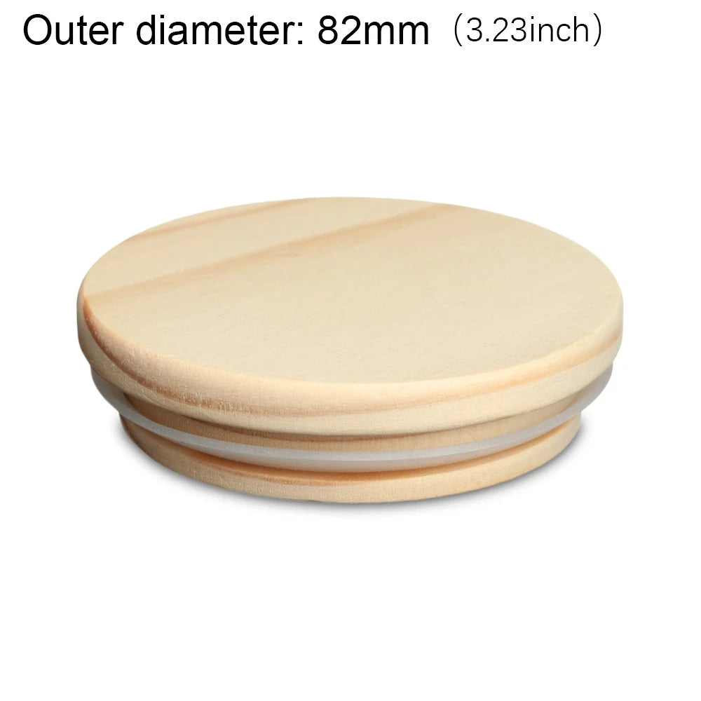 Wood Mason Jar Lids – Wide Mouth Canning Covers 7 Sizes