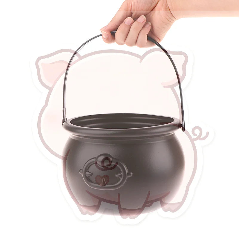 Large Wizard Cauldron Candy Holder – Halloween Table Décor