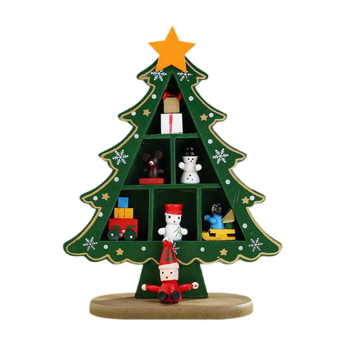 Tabletop Wooden Christmas Tree Centerpiece | Holiday Decor
