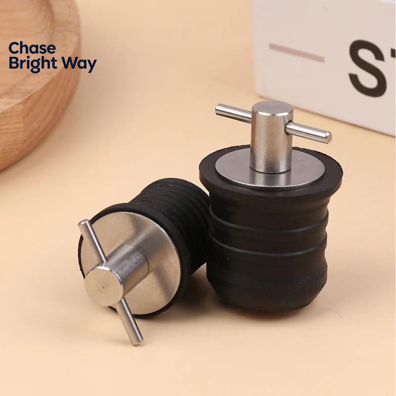 T-Handle Marine Drain Plug 25mm & 32mm Twist-Turn Rubber