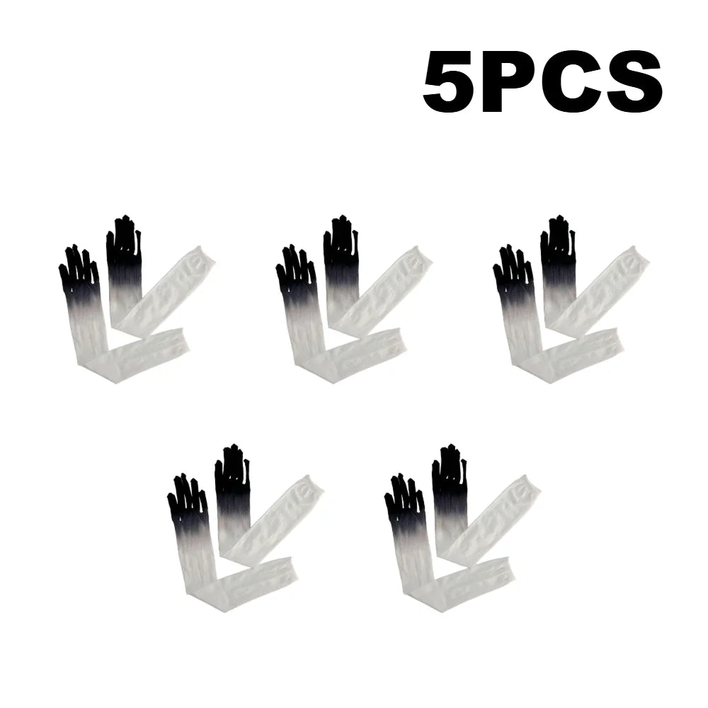 Women Gradient Tulle Long Gloves – Cosplay, KPOP & Party
