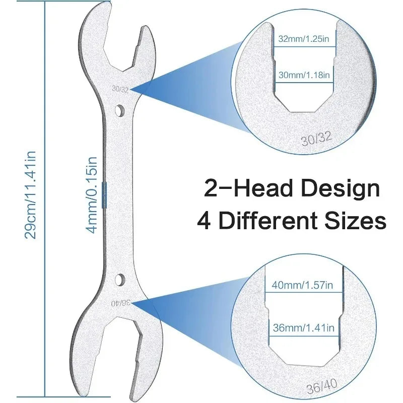 Ultra-Thin Open End Wrench Set 30–40mm | Double-End Flat