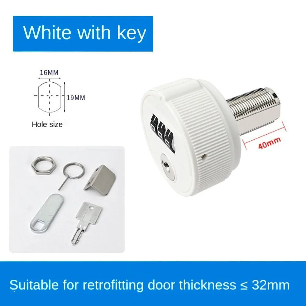 Zinc Alloy 3-Digit Combination Lock – Cabinet & Mailbox