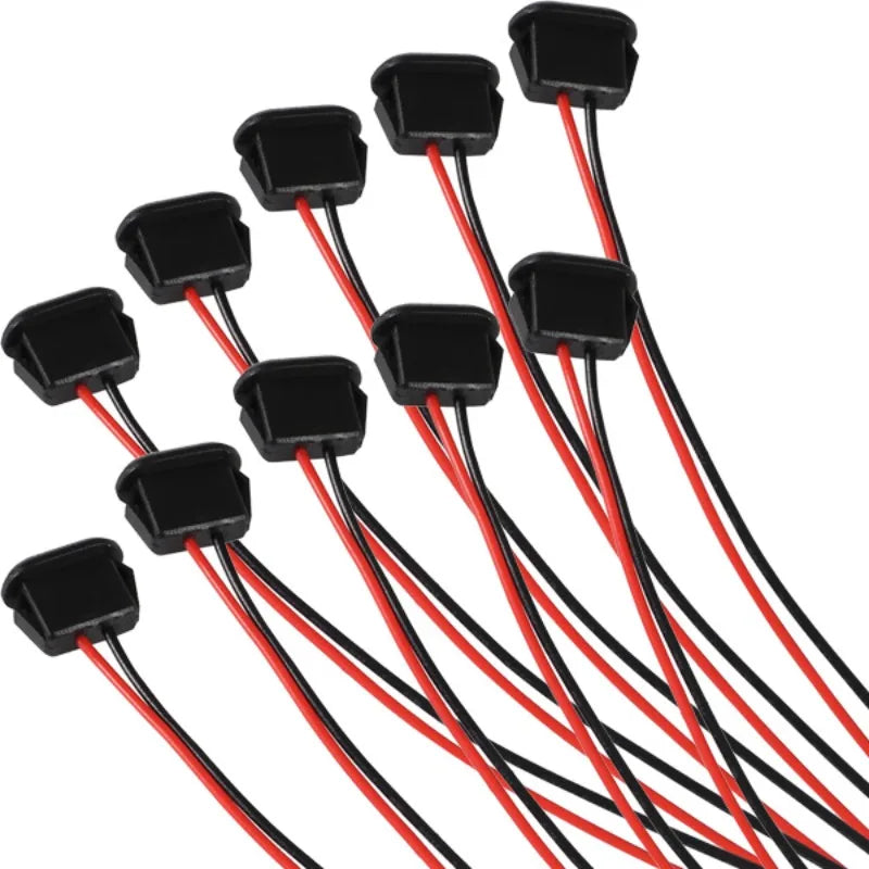 USB-C Waterproof Pigtail Cable – Female Chassis 2-Pin Solder