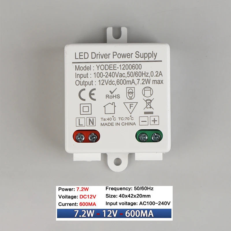 DC 12V LED Switching Power Supply | 3W 6W 12W Constant Voltage