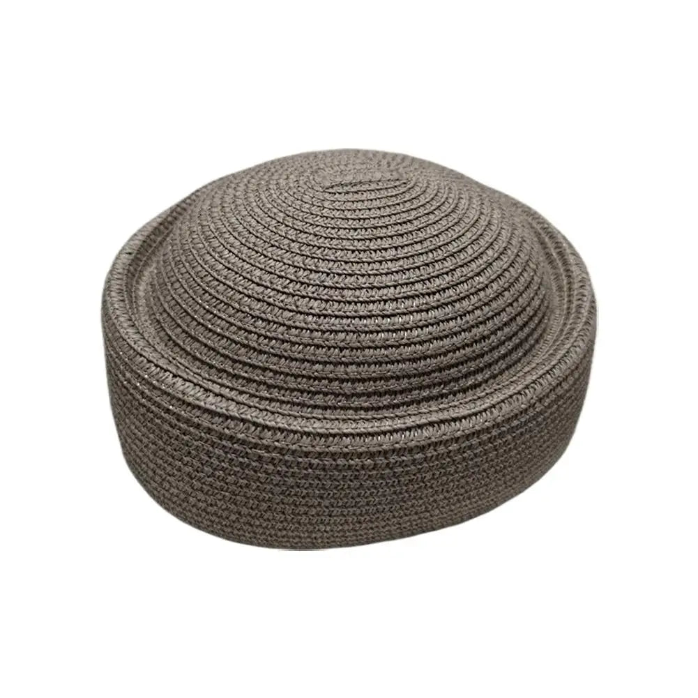 Women's Straw Pillbox Hat – Retro Japanese Painter Beret Style