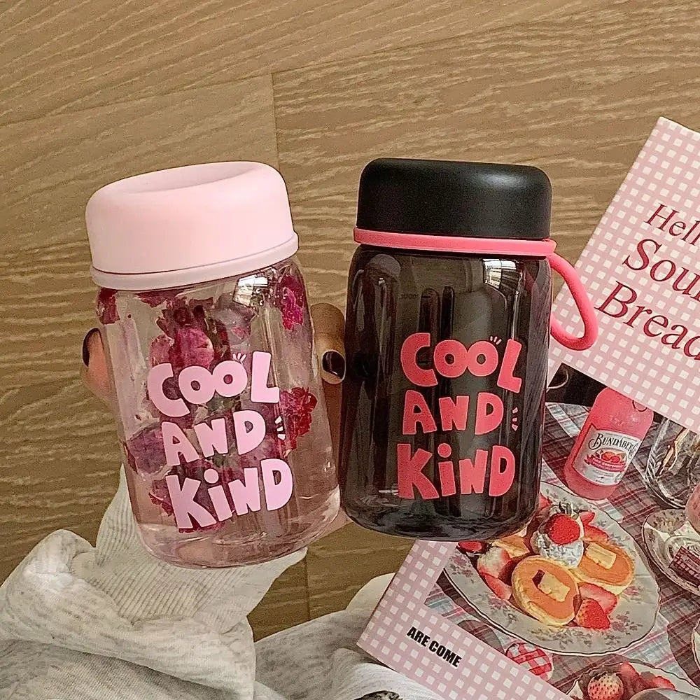 Transparent Water Bottle with Lanyard – 300ml & 500ml Sports Cup