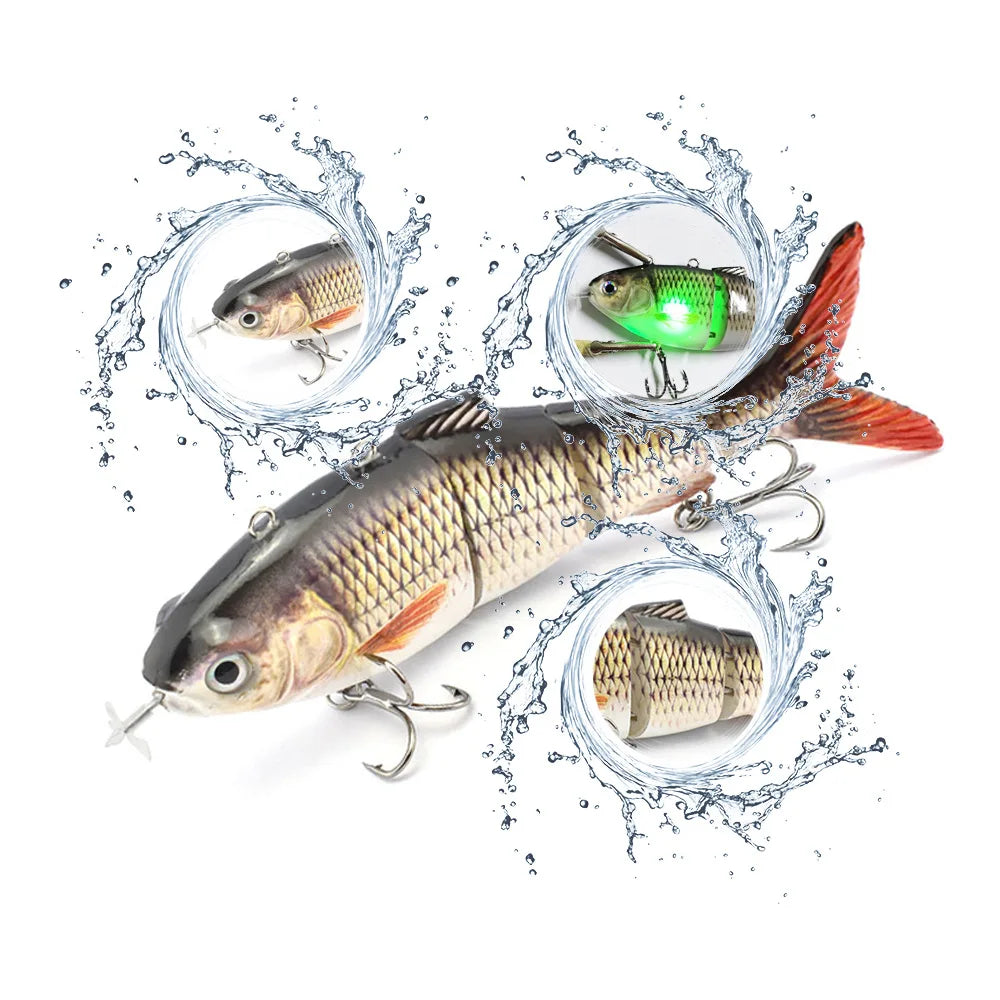 3D Robotic Electric Fishing Lure – USB Rechargeable, 4 Swim Modes