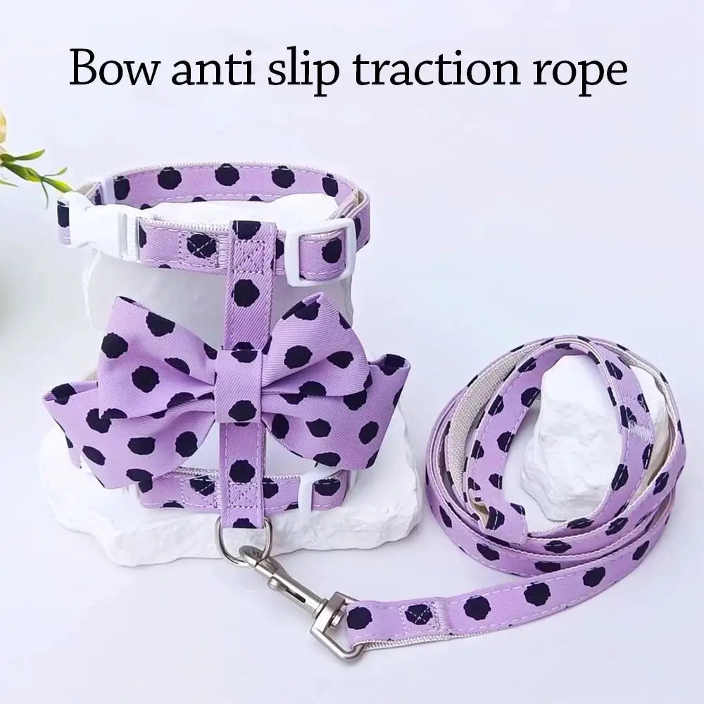 Polka Dot Pet Vest Harness & Leash Set – Cat & Puppy