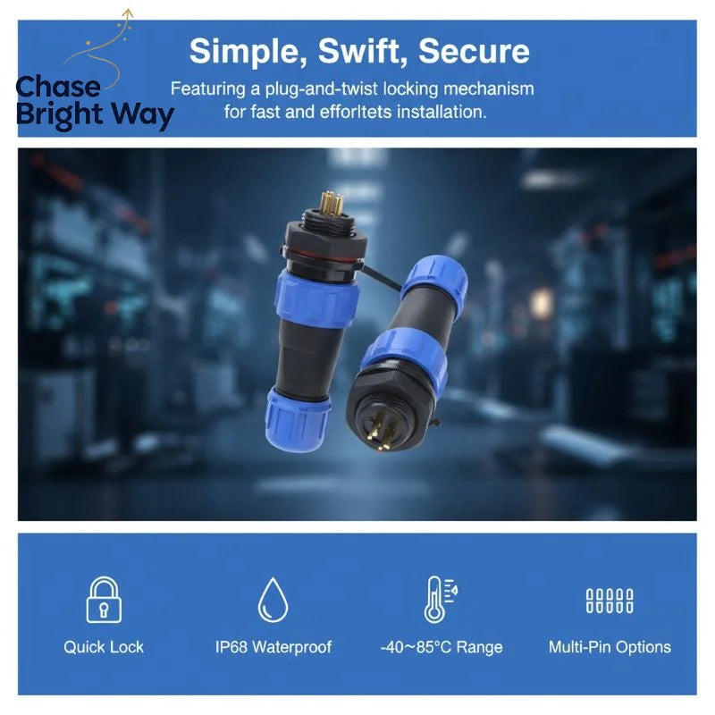 SP13 Series Waterproof Industrial Connectors – Plastic & Metal