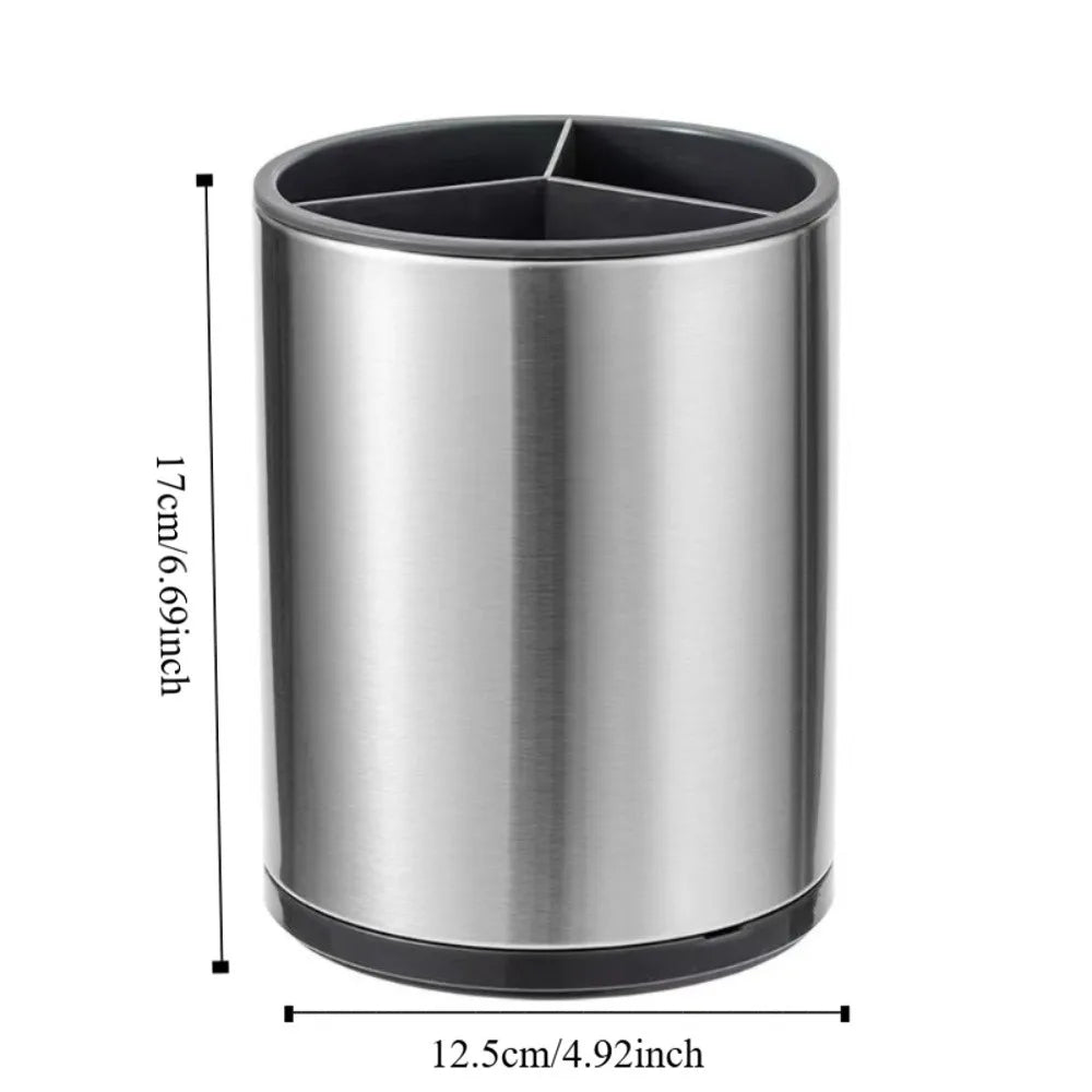 Stainless Steel Utensil Holder – Large Kitchen Organizer