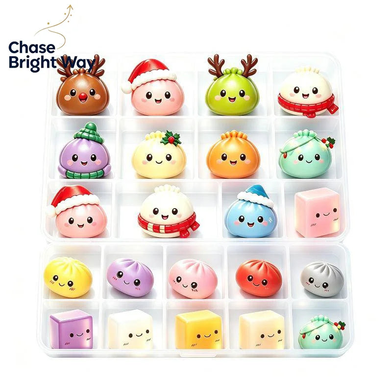24-Day Christmas Advent Calendar – 24 Squishy Dumpling Toys