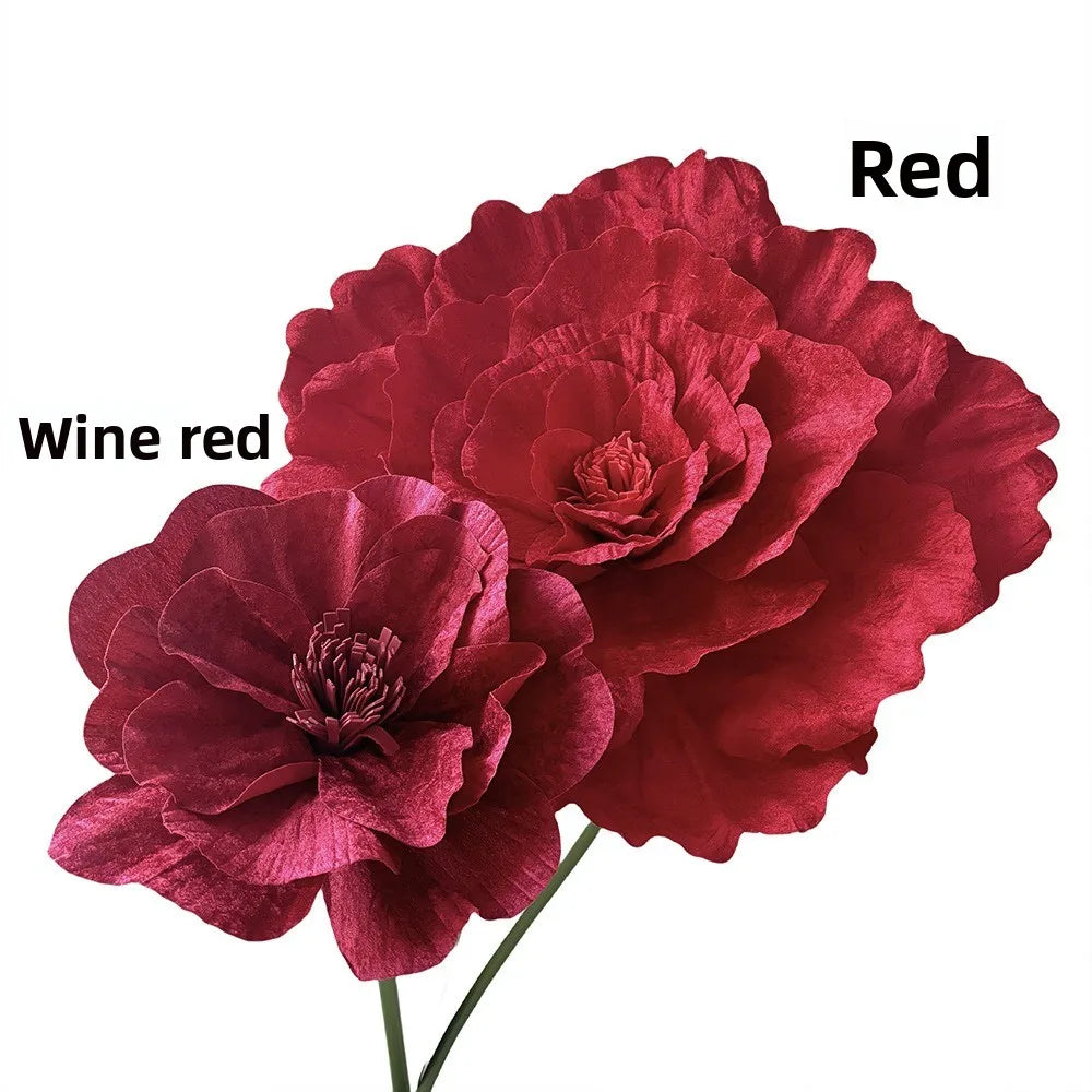 Large Artificial Velvet Peony Flower 30-60cm – DIY & Decor