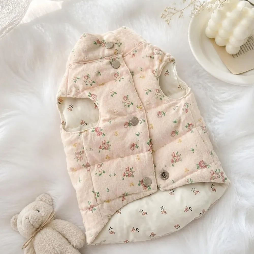Padded Dog Winter Jacket – Windproof Bodysuit for Small Dogs