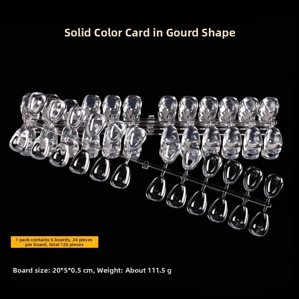 120-Piece Clear Nail Tips Set – DIY Practice & Color Chart