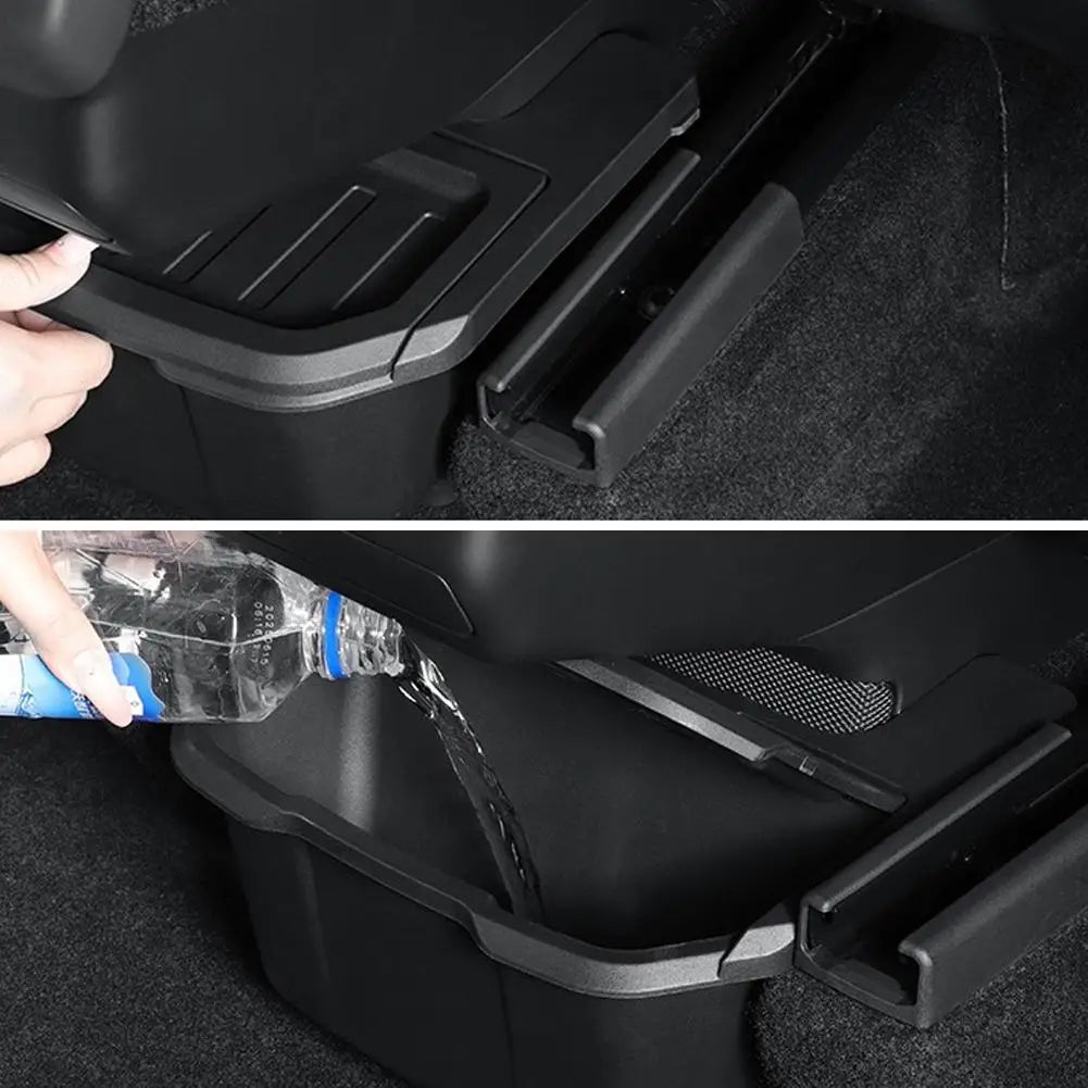 Tesla Model Y 2025–2026 Rear Armrest Storage Box | TPE Black