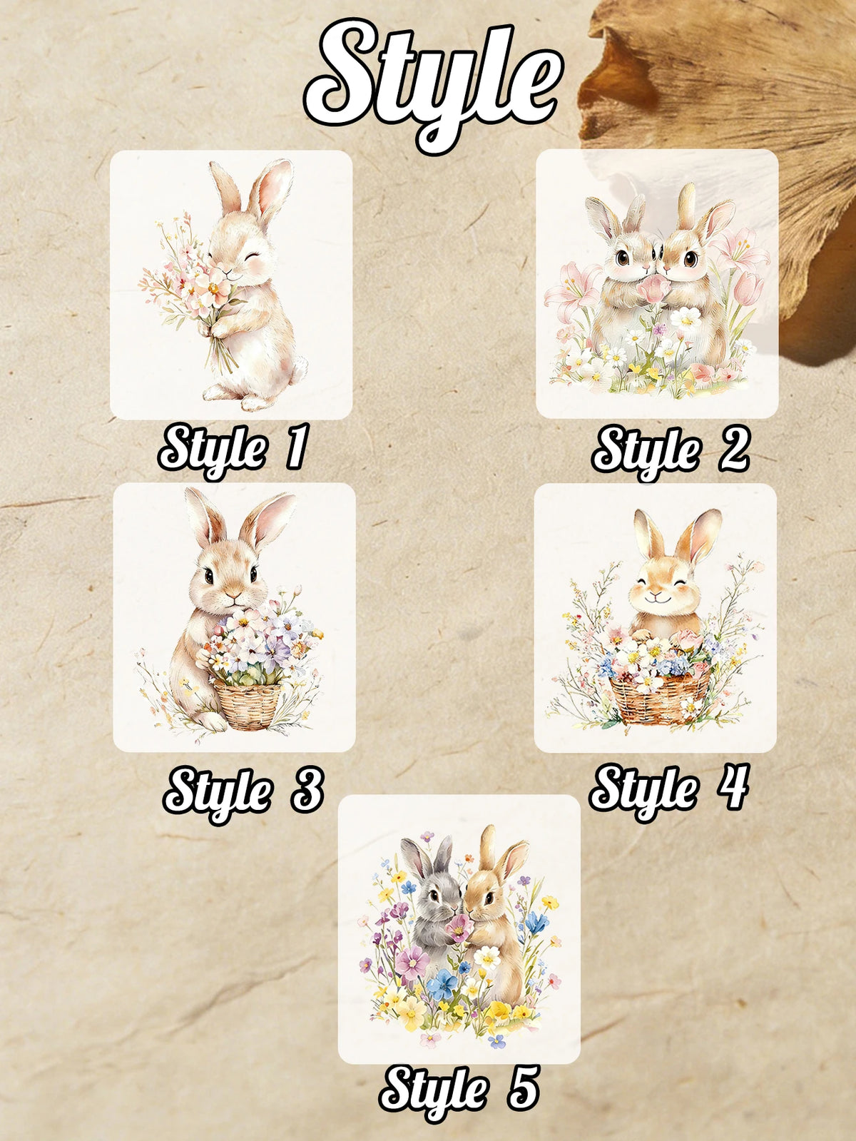 Personalized Easter Bunny Wood Ornament – Custom Name Tag