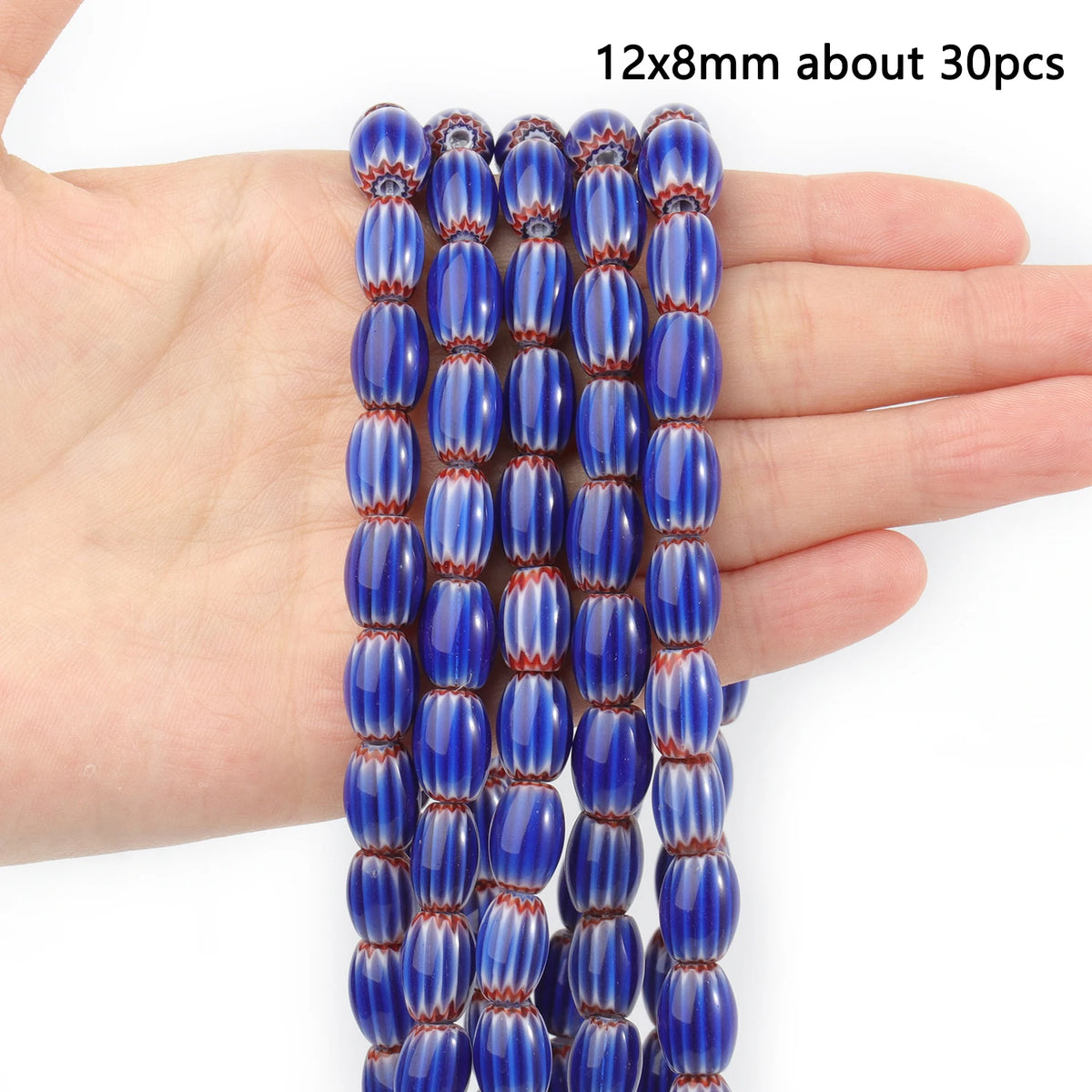Nepal Lampwork Glass Beads 6mm – Pumpkin Shape DIY Jewelry