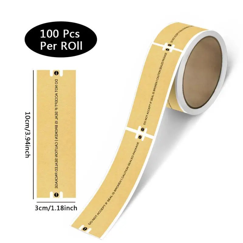 Tamper-Proof Security Sealing Stickers 100pcs Roll 3×10cm