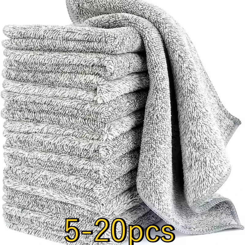 Thicken Microfiber Cleaning Cloths – Lint-Free Reusable Towels