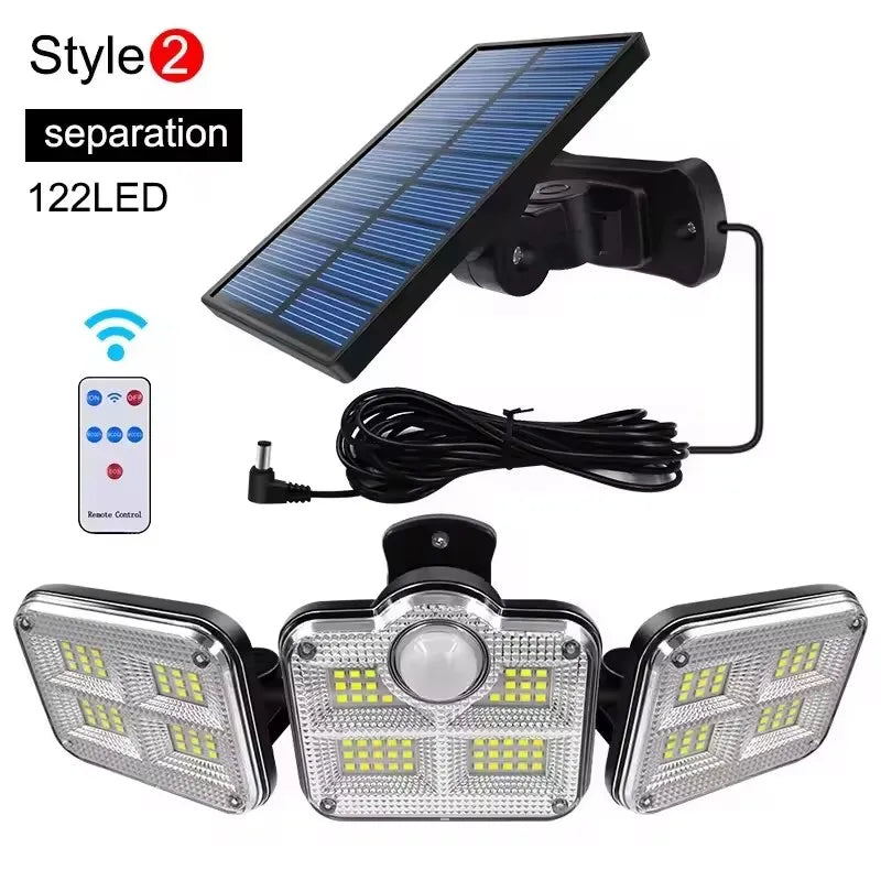 Solar Flood Light 333 LED 20W IP65 Waterproof – 3 Modes Outdoor