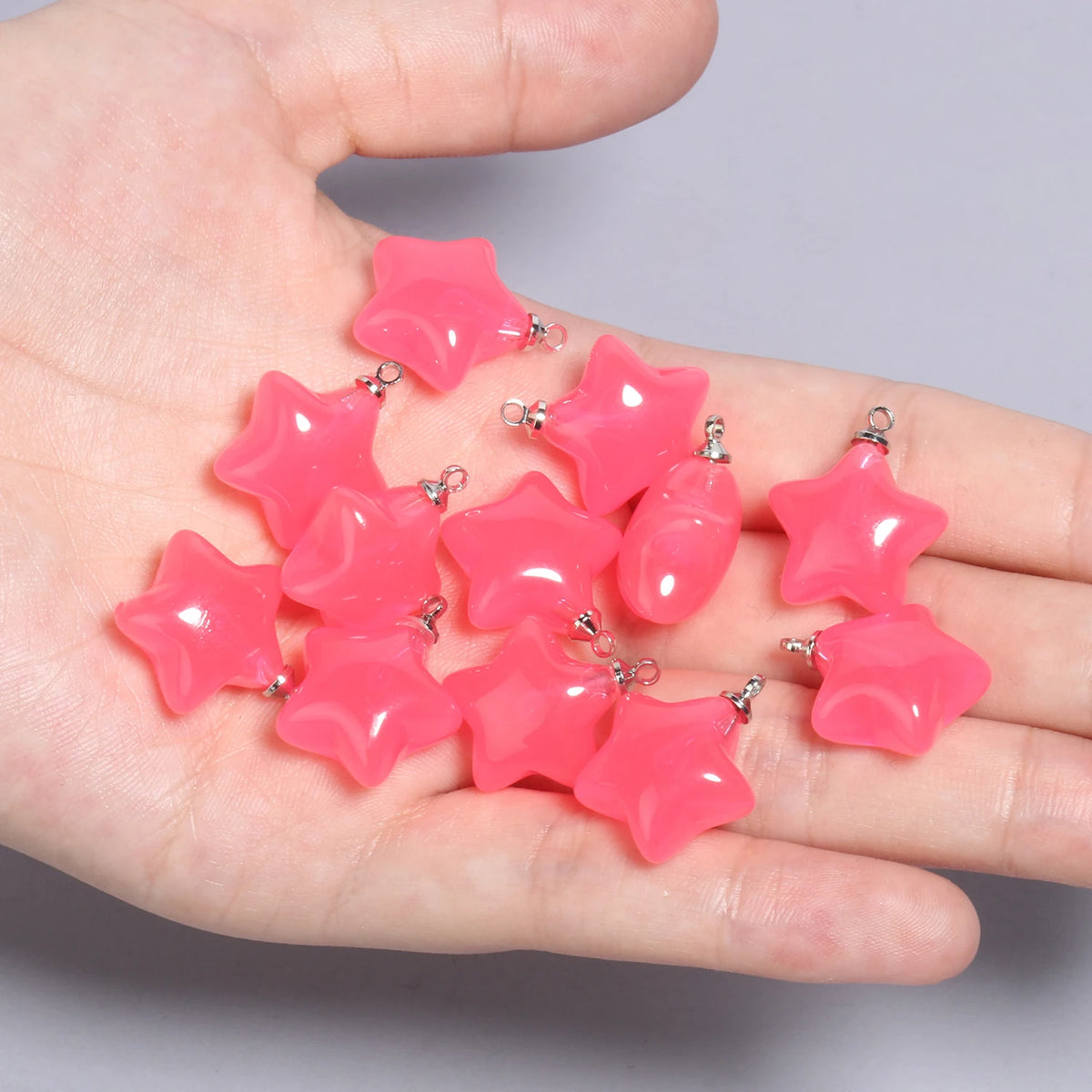 Resin Star Charms Candy Color DIY Jewelry Pendants – 10pcs