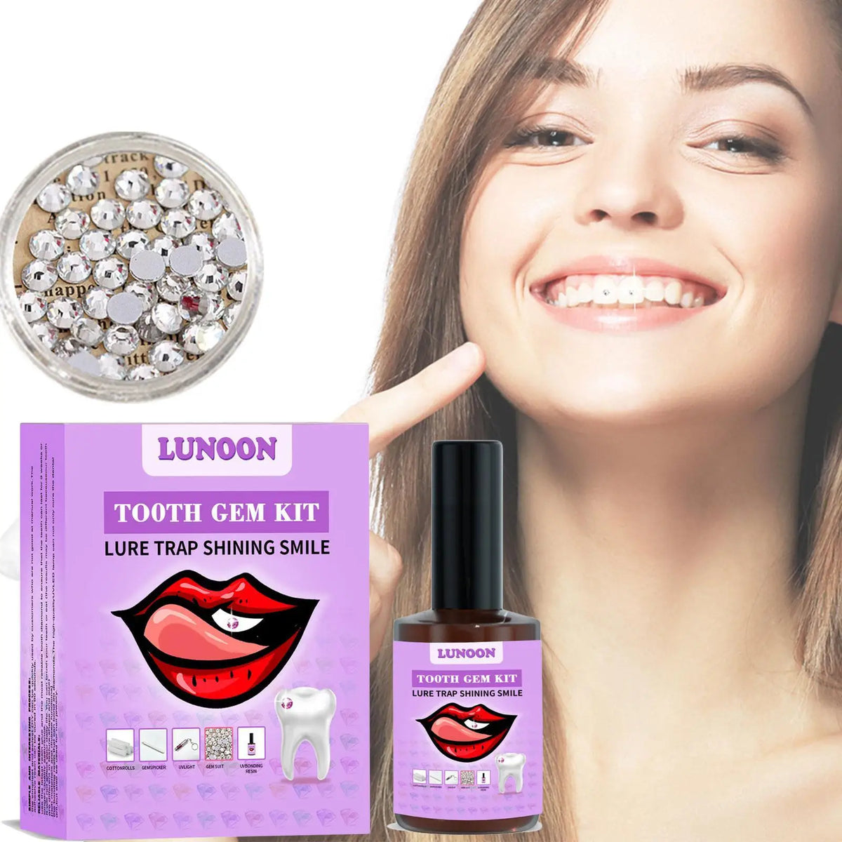 DIY Tooth Gem Kit – Crystal Tooth Jewelry with UV LED Light
