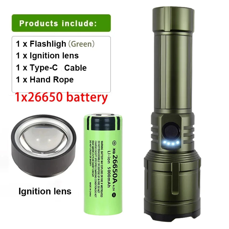 SAMMY 1200LM Tactical Flashlight – Zoomable IPX7 Waterproof