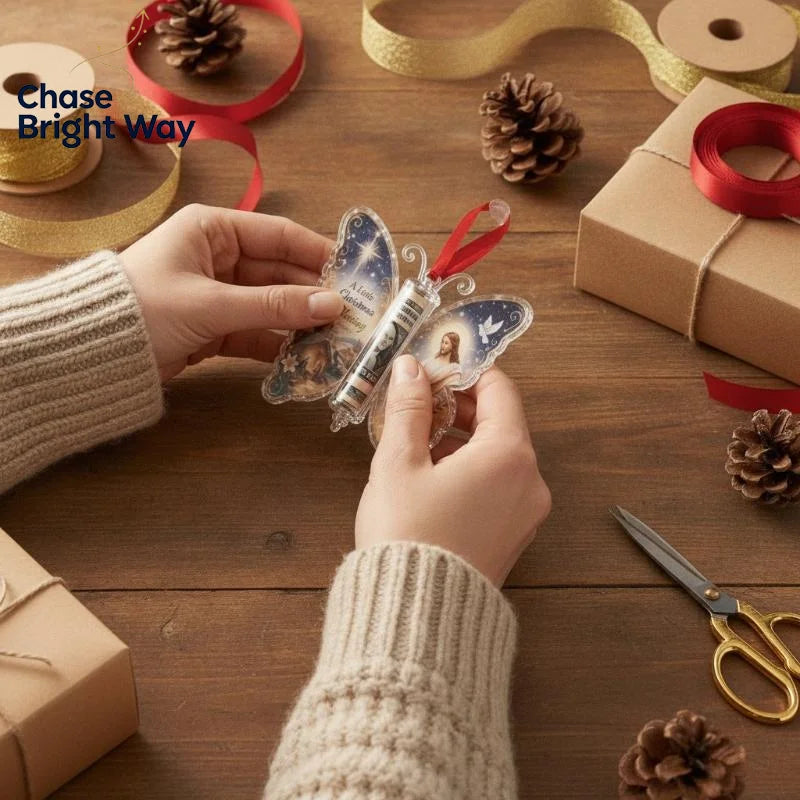 Christmas Money Holder Ornament | Acrylic Cash Gift Pendant