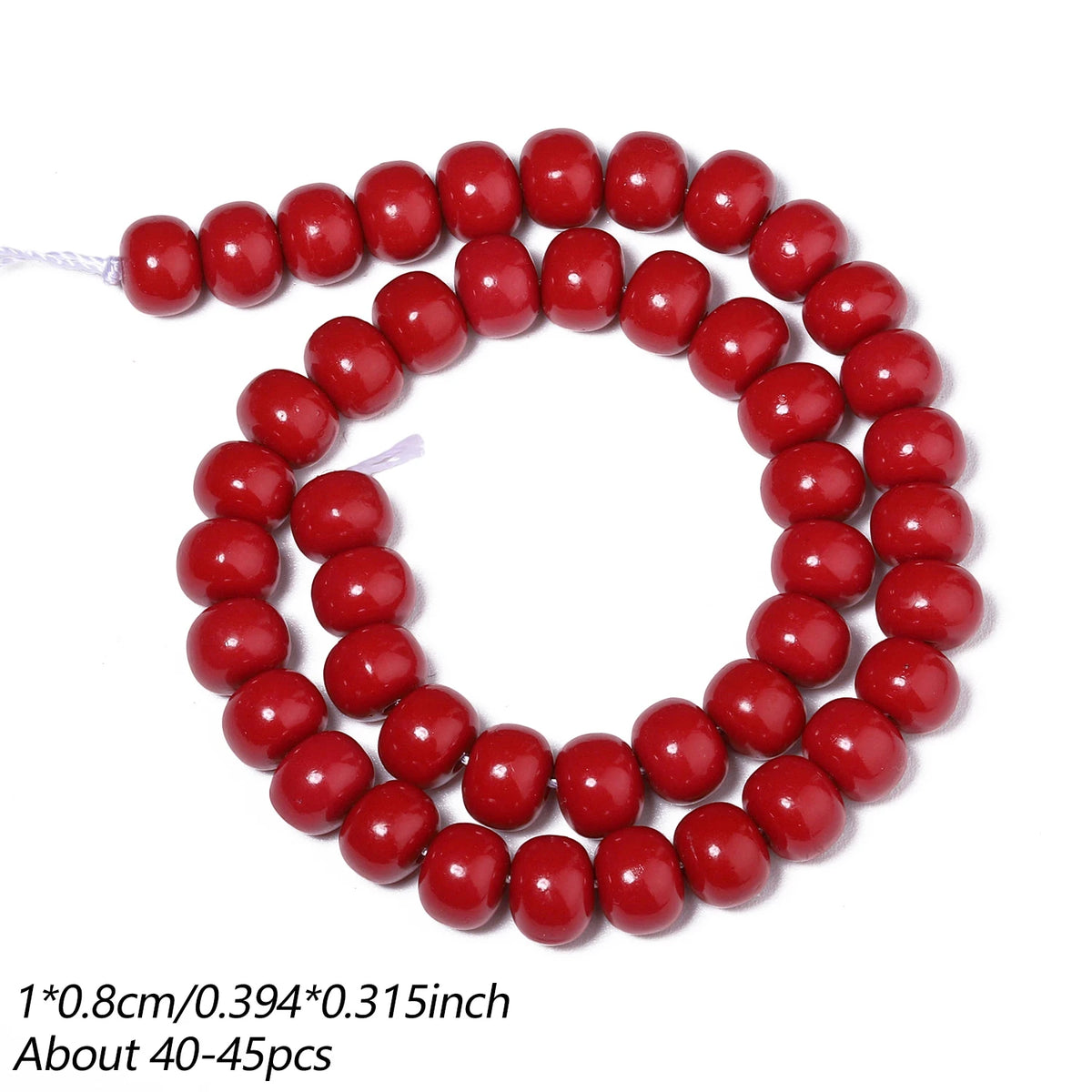 Natural Red Shell Powder Loose Beads – DIY Jewelry Making