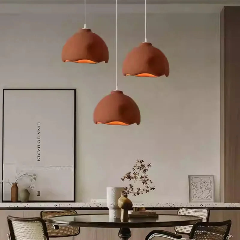 Wabi Sabi Resin LED Pendant Light | Modern Hanging Chandelier
