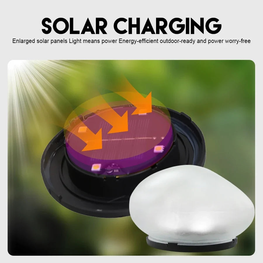 KDULIT Solar Pebble Rock Light – IP65 Waterproof LED Garden Lamp