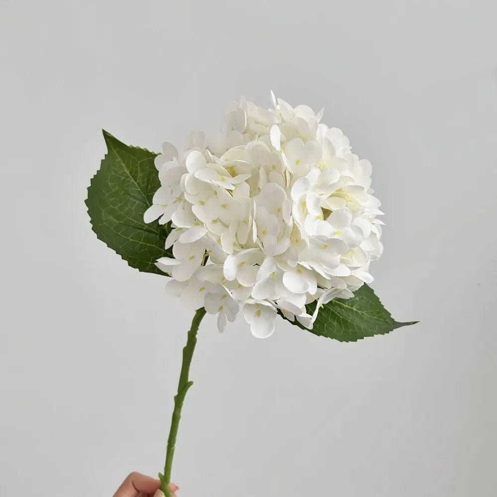 Silk Hydrangea Artificial Flower Head – Large 3D Realistic