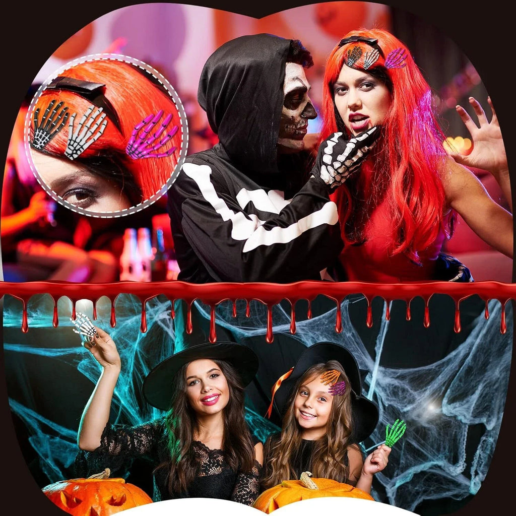 Halloween Skeleton Claw Hair Clip – Skull Punk Rock Hairpin
