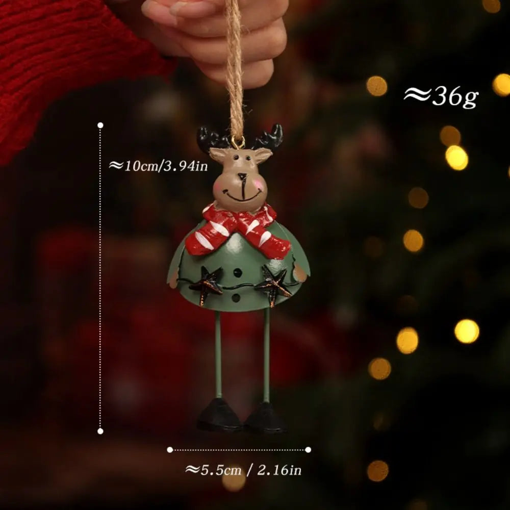 Nordic Iron Christmas Hanging Ornament | Santa & Xmas Tree Pendant