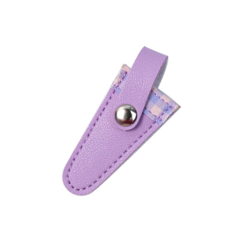 PU Scissors Protective Cover – Colorful Lattice Blade Sleeve