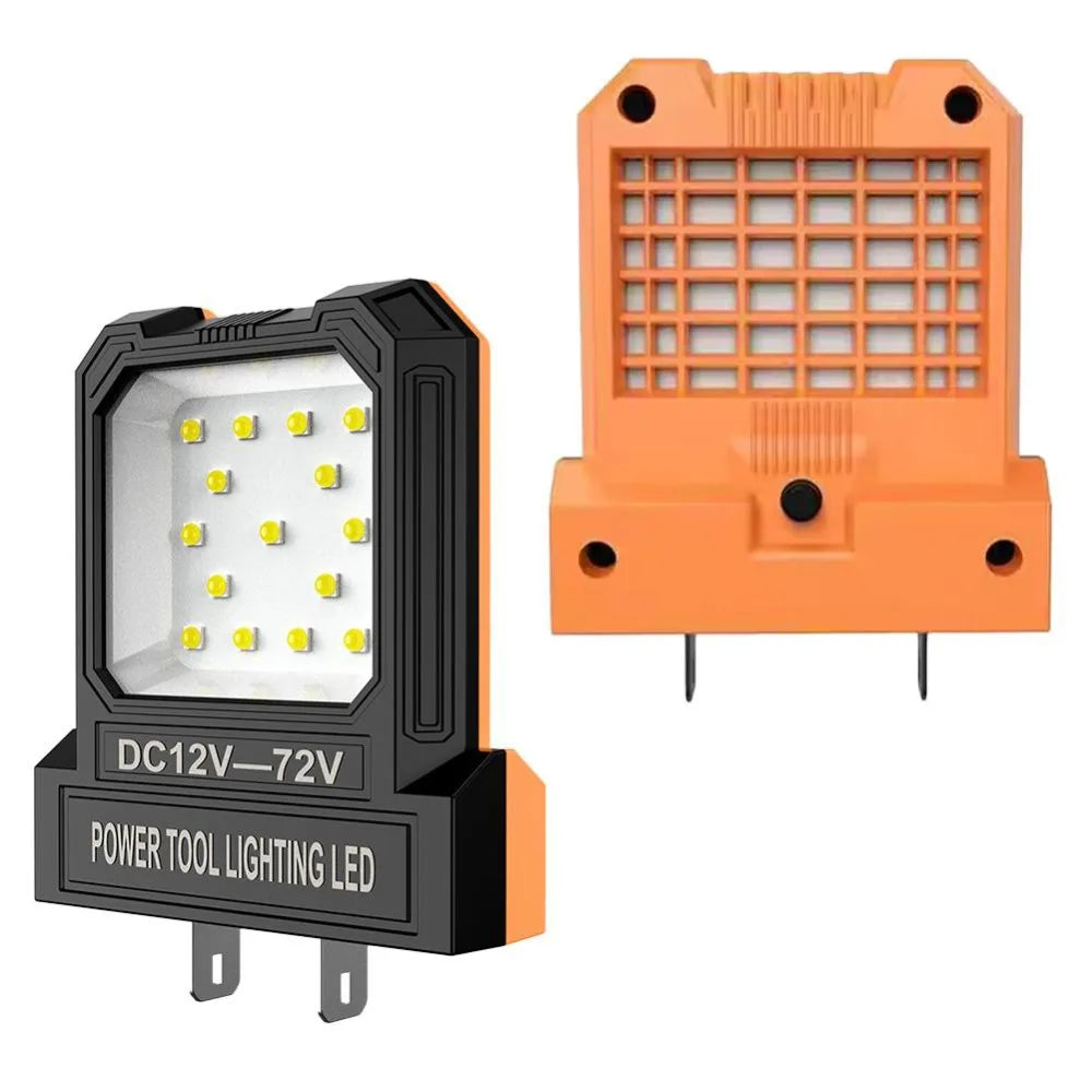 Universal 14W LED Work Light – Fits 12V–72V Power Tool Batteries