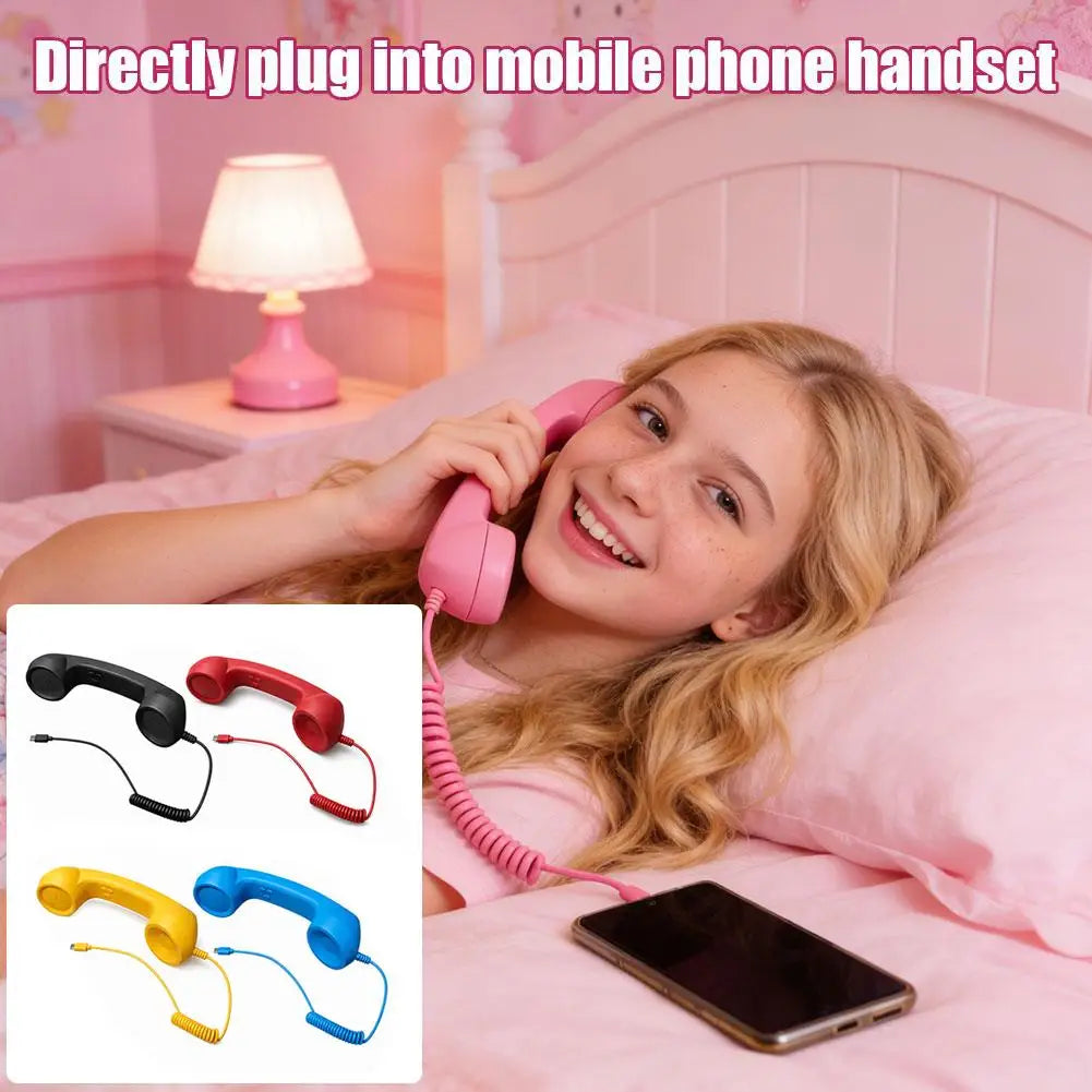 Retro Phone Handset Type-C Wired Receiver | SAMMY
