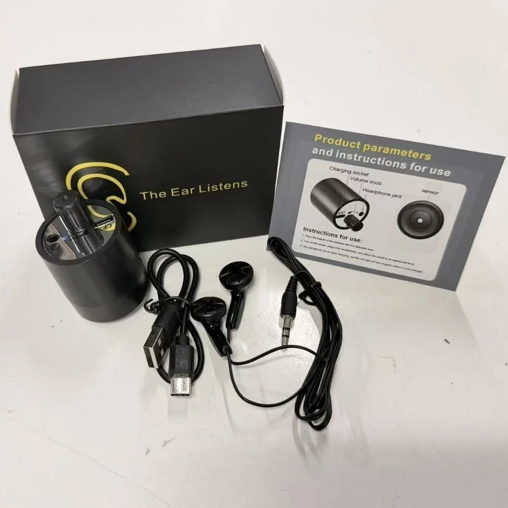 Analog Dial Gauge Pipe Leak Detector – USB Rechargeable