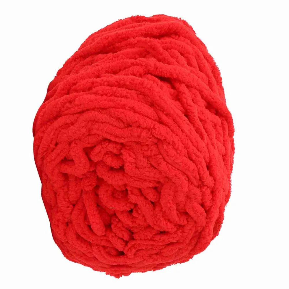 2-Pack Red Chunky Chenille Yarn – Super Bulky Knit & Crochet