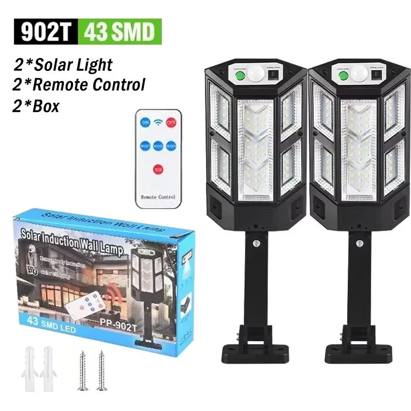 Solar Motion Sensor Wall Light 9900LM – 3 Modes, IP65