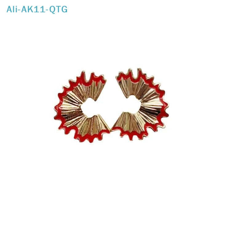 Pencil Shaving Alloy Stud Earrings | Punk Geometric Jewelry