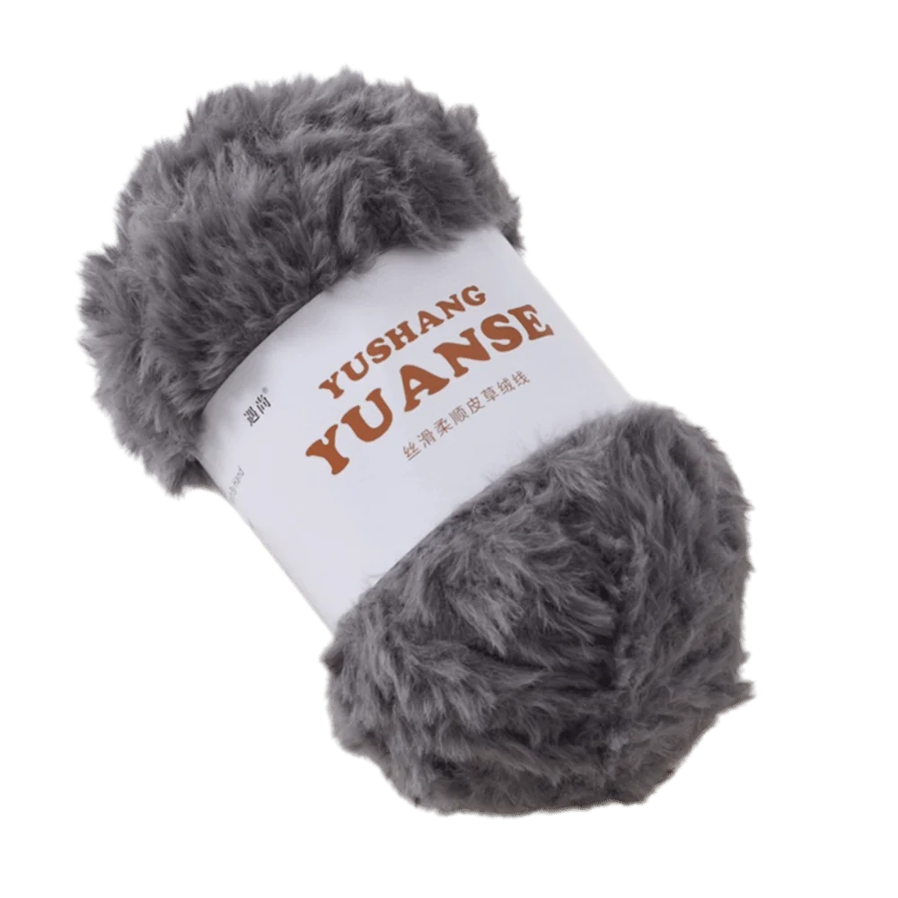 100g Faux Mink Fur Yarn – Soft Long Pile Knitting & Crochet