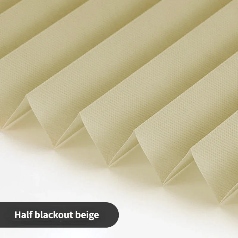 Self-Adhesive Pleated Blinds | Half Blackout Window Shades