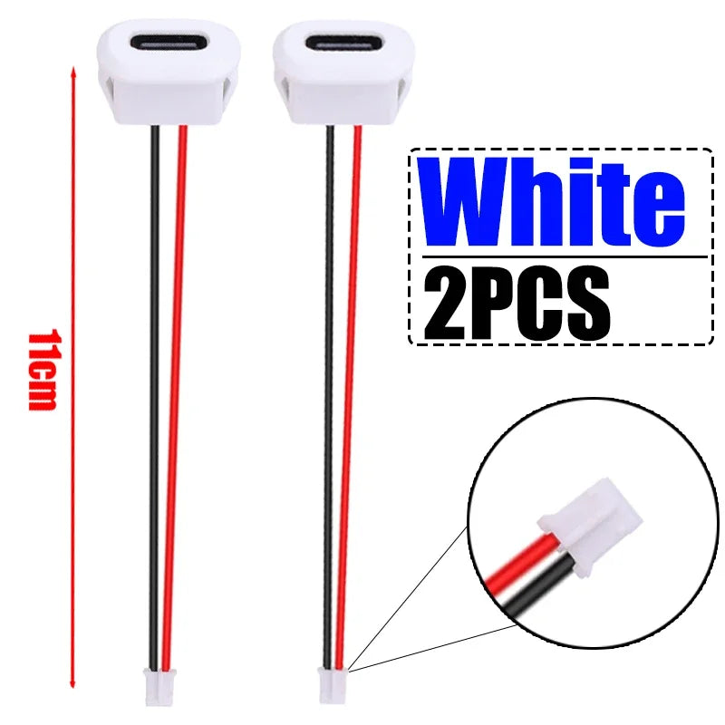 USB-C Waterproof Pigtail Cable – Female Chassis 2-Pin Solder