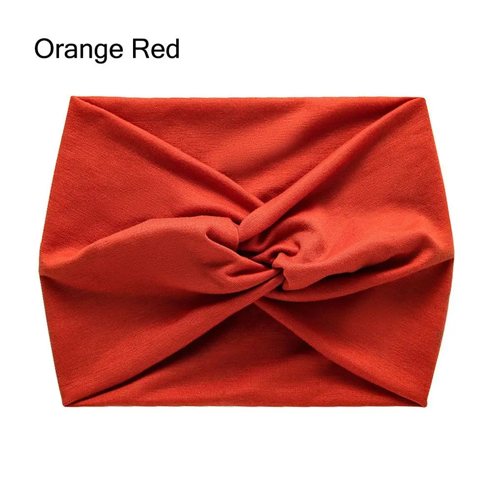 Wide Twisted Turban Headband – Boho Yoga Head Wrap for Women