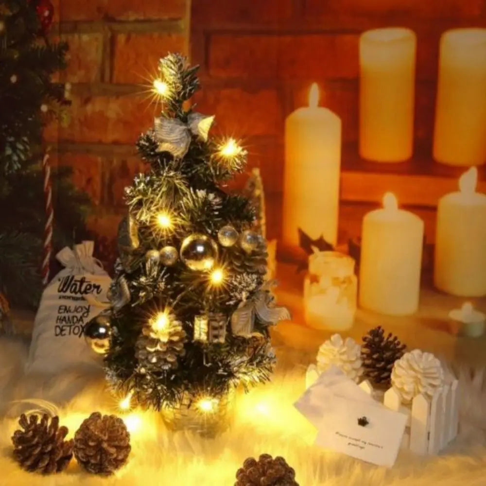 Mini Pre-Lit Artificial Christmas Tree 20cm – 3 Colors
