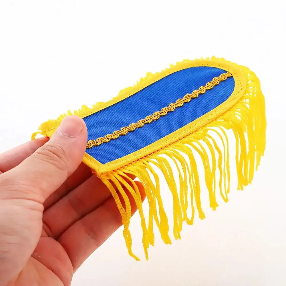 Tassel Fringe Shoulder Epaulettes – Punk Brooch Pin Pair