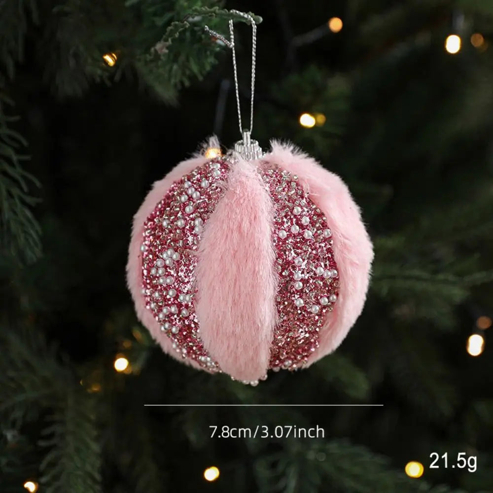 Pink Petal Foam Christmas Ball Ornament – DIY Xmas Hanging